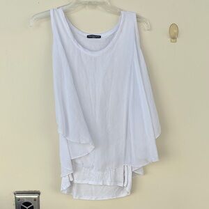 Ella Moss White Layered Sleeveless Tank